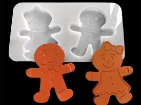 Molde silicona hombre y mujer de jengibre